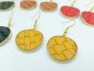 Preview: Ledergeflecht Ohrringe goldfarben